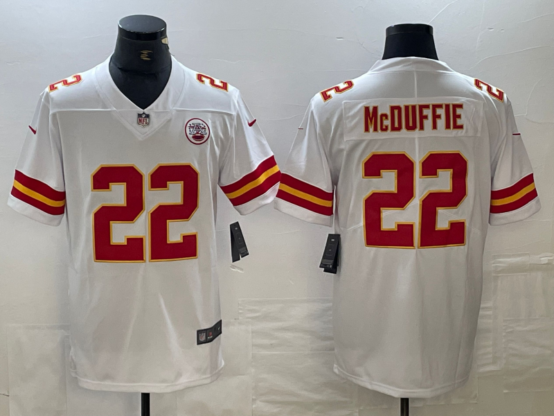 Men's Kansas City Chiefs Trent McDuffie #22 White Jersey